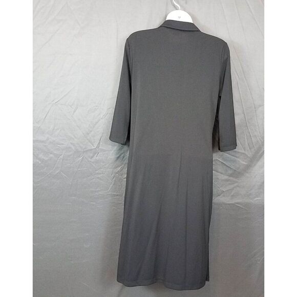 Style & Co Black Full Button Down Petites Small Dress 3/4 Sleeves Polyester PS - Picture 9 of 13